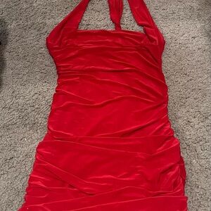 Elegant Red Mini Dress